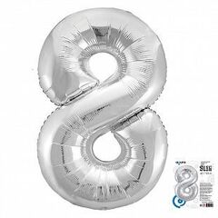 Аг 40''/102 см, Цифра Slim Серебро 