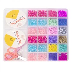 
          Набор для создания украшений-бусины и бисер Alingar, 200х190х18мм, "Красочный", 1 вид.бус.,бисер,замки,пинцет,ножницы, 2х7 м леска, пластик.пенал