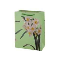 
          Пакет подарочный бумажный Alingar, (М) 18х24х8,5 см, вертикальный, "Весенние цветы", мат. ламинация, ассорти