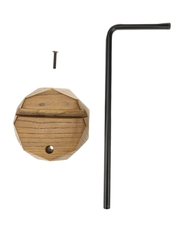 Подставка для наушников с деревянным основанием и вырезом под мобильный телефон