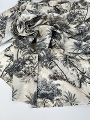 Вискоза штапель, а-ля де Жуи, серый