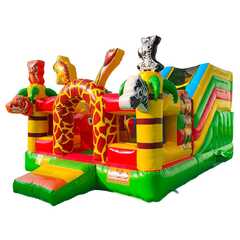 Коммерческий надувной батут "Сафари-экскурсия", с горкой 5*4*2,8 м
