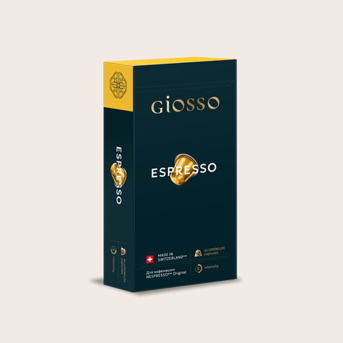 "ESPRESSO" GIOSSO Кофе натур-й жарен-й в алюмин. капсулах (52г.*10 - кол-во ед. в коробке)