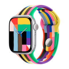 Умные часы Apple Watch Series 11 GPS, 42mm, Silver Aluminium Case with Pride Edition Sport Band, M/L