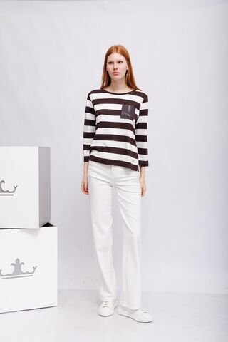 Monari Свитшот из тактильного приятной вискозы, расшитый пайетками