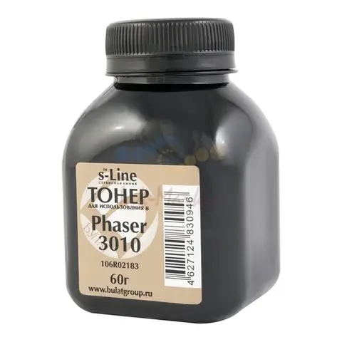 Тонер БУЛАТ s-Line Phaser 3010 для Xerox Phaser 3010 (Чёрный, банка 60 г)