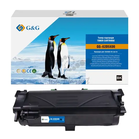 Совместимый картридж G&G GG-62D5X0E (62D1X00 / 62D2X00 / 62D0XA0) для лазерных принтеров Lexmark