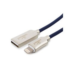 Кабель USB 2.0 - Lightning MFI, М/М, 1 м, Cablexpert, си, CC-P-APUSB02Bl-1M