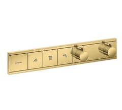 Hansgrohe RainSelect 15381990 Термостатический смеситель для ванны для 3 потреб. (золото полированное) фото