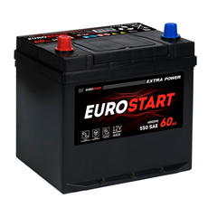 Аккумулятор EUROSTART Extra Power Asia (60Ah, 480A, L+) EUA601