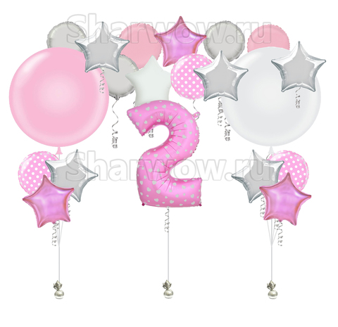 Композиция из воздушных шаров День Рождения Дочки