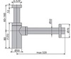 Сифон для раковины Alcaplast A400BLACK