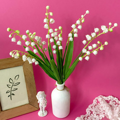 Ландыши искусственные из мягкого пластика, реалистичные, букет 4 ветки.