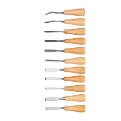 DEXX Мини, 11 предм., набор фигурных стамесок-резцов по дереву(1834-H11)