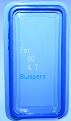 Бампер силиконовый для iPhone 6 СИНИЙ