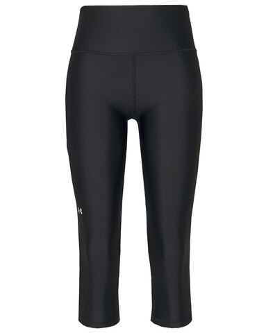 Under Armour HeatGear Waistband Capri Pants Legging Schwarz