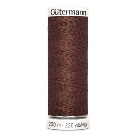 Нить Sew-All 200 м, Gutermann, 478 коричнево-розовый