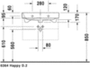 Раковина мебельная Duravit Happy D.2 2318650060