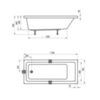 Ванна прямоугольная 170х75 см Ravak 10° CA71000000