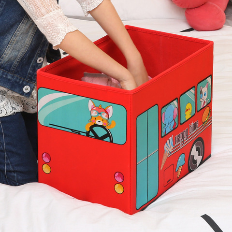 Коробка для хранения игрушек и вещей Blonder Home Trailer Happy Time Red VAN/30