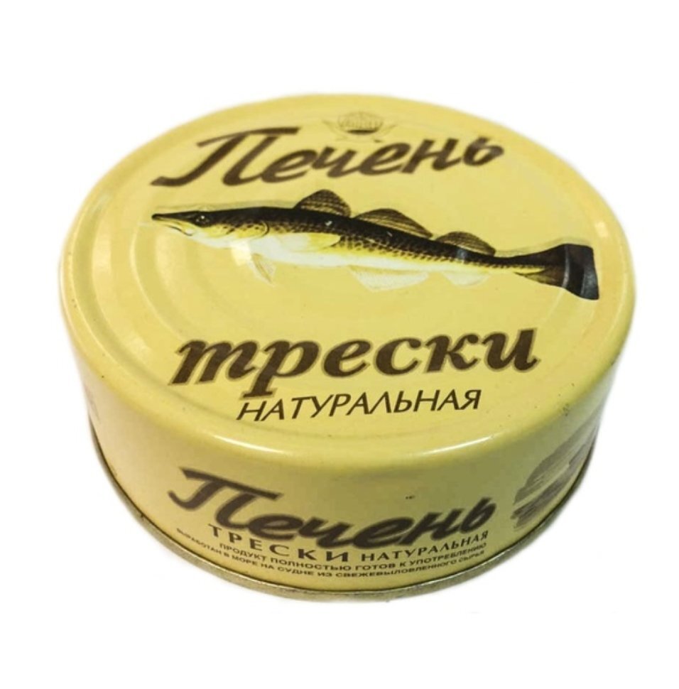 Печень трески по-мурмански (банка с ключом), 230 г | Продукты | Рыбный  Мурманн - 51fish.ru