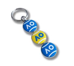 Брелок Australian Open Keyring Three Spining Tennis Ball - multicolor