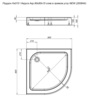 Aquanet 293844 Поддон Нх515 1/4круга Акр.90х90х15 слив в прямом углу NEW (293844)