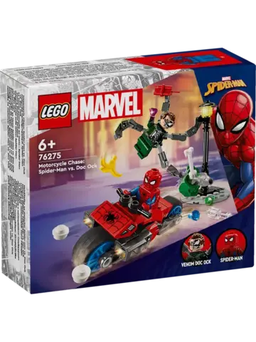 Конструктор 76275 Погоня на мотоцикле: Человек-паук