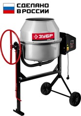 ЗУБР 140 л, 550 Вт, бетоносмеситель с чугунным венцом (БМЧ-140)