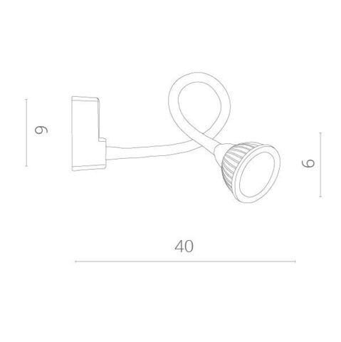 Настенный светодиодный светильник Arte Lamp CERCARE A4107AP-1BK