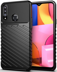 Чехол для Samsung Galaxy A20S цвет Black (черный), серия Onyx от Caseport