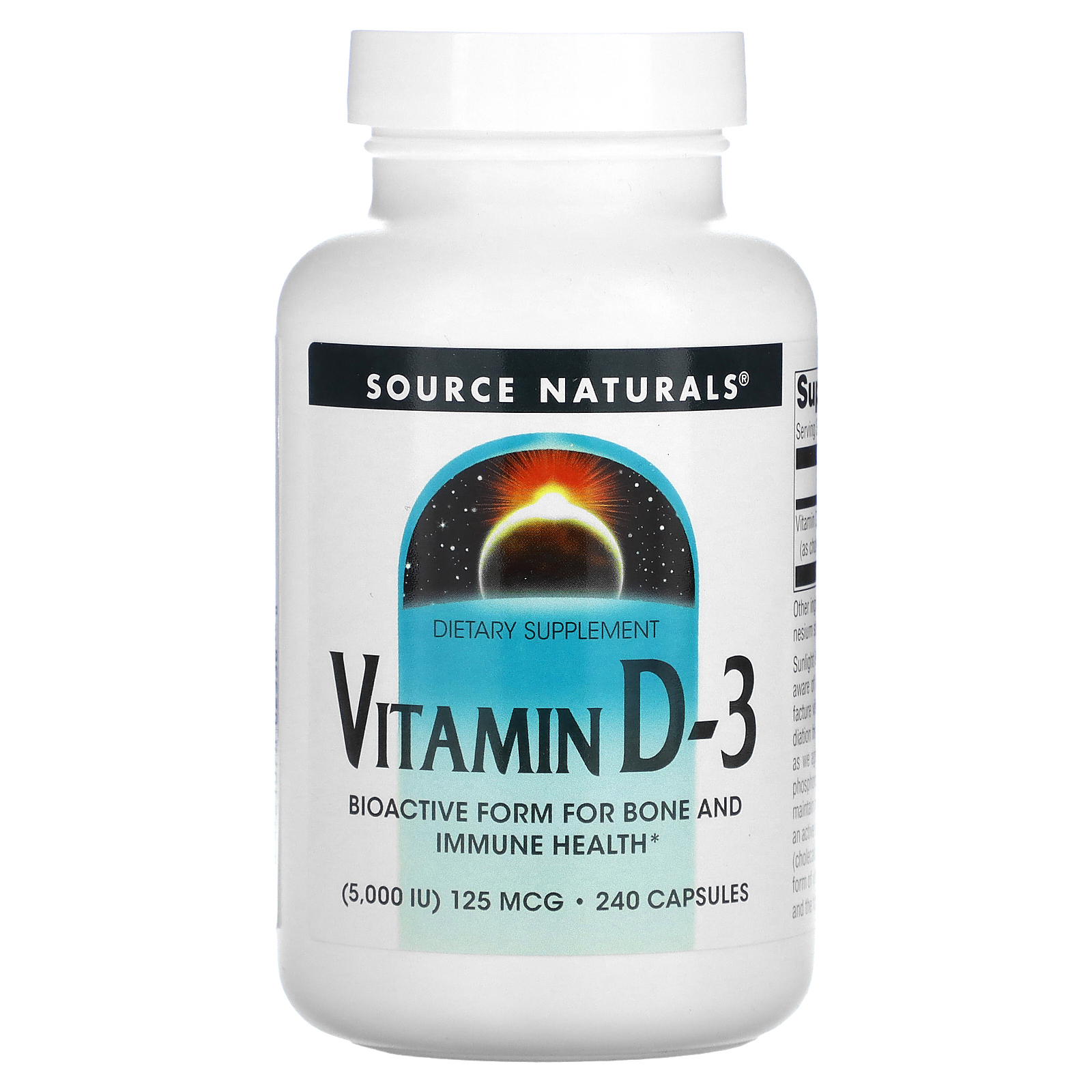 Source Naturals, Витамин D-3, 5000 МЕ, 240 капсул SNS-02338 – купить за ...