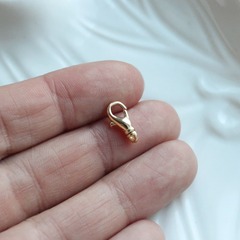 Замок карабин, 12*5 мм, позолота З010