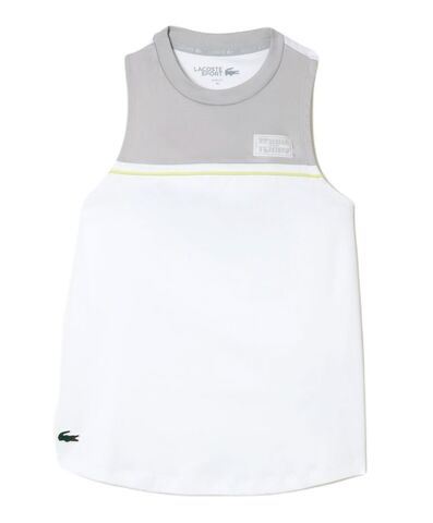 Топ теннисныйLacoste Contrast Stretch Cotton Sport Tank - white/grey