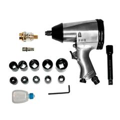 Гайковерт пневматический QUATTRO ELEMENTI 320 Нм, 1/2, кейс, набор головок, разъем EURO (Арт. 770-971)