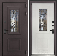 Уличная дверь Сияна со стеклопакетом