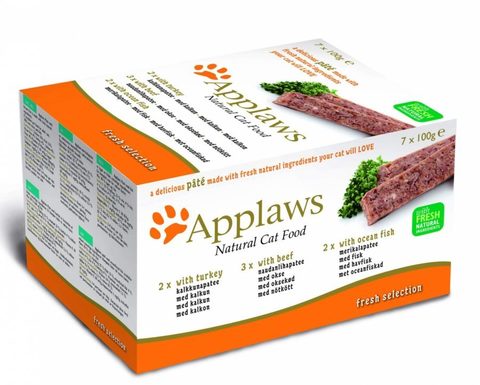 купить  Applaws Cat Pate MP Turkey, beef, Ocean Fish набор паучей для кошек 