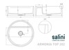 Salini 130116GF  ARMONIA TOP 02 РАКОВИНА БЕЗ ДОННОГО КЛАПАНА. без отверстия под смеситель  покраска по RAL полностью