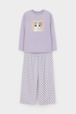 пижама  для девочки  К 1623/лепесток орхидеи,мозаика