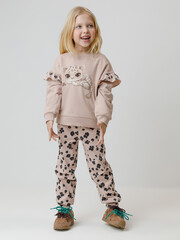 брюки  для девочки  КР 400868/бежевый 1305 Н085 к615