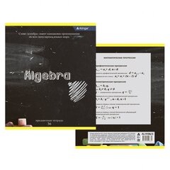 
          Тетрадь предметная 36л. А5 "Алгебра", клетка, со справочным материалом, скрепка, мелованный картон (стандарт), блок офсет, Alingar "Chalk board"