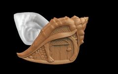 Силиконовый молд № 416 Домик ракушка № 2 ( серия домики для гномов и фей)