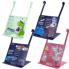 
          Подставка для книг Yalong, 210х185 мм, регулируемый угол наклона, держатель страниц, металл, цвета ассорти, с рисунком