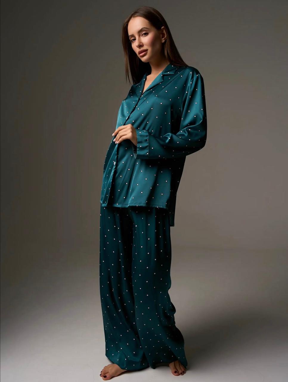 Домашняя одежда ZEPHYR HOME Мятный Горошек (штаны)