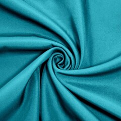 Ткань плащевая на флисе клетка, 270 гр/м2, 150 см, бирюза