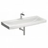 Раковина Geberit Xeno²: B=120см, T=48см, Отверстие под смеситель=По центру, Перелив=Без, Белый / Специальное керамическое покрытие KeraTect
