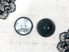 Пуговицы, d 2,5 см, белый с чёрным