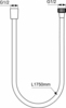 Пластиковый шланг для душа 1750 мм M1/2“xM1/2“  Ideal Standard A4109XG