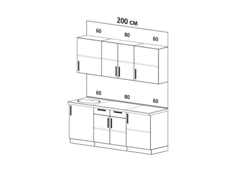 Кухня Оливия 2.0 м шарли pink / шарли мокко