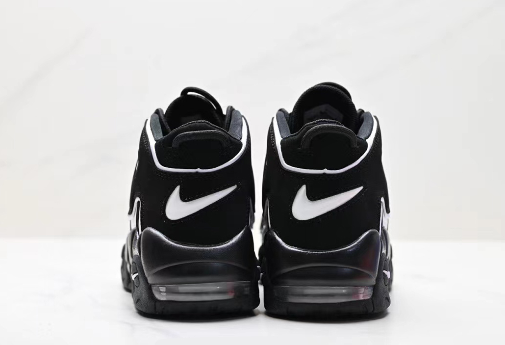 Nike air more uptempo womens black and white hotsell